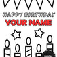 Personalized Birthday Coloring Pages For Kids and Toddlers, Birthday Gift, Very Thick Lines, Custom Name & Age, Kids Printables, 6 Pages PDF