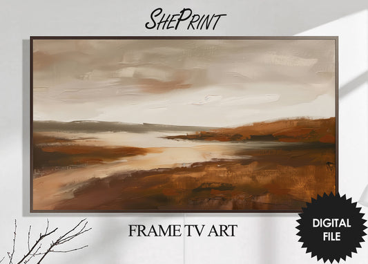 Earth Tones River Landscape Frame TV Art preview on Samsung Frame TV