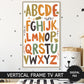 Vertical Frame TV Art For Kids, Alphabet, Scandinavian Style