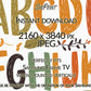 Vertical Frame TV Art For Kids, Alphabet, Scandinavian Style close up look