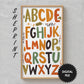 Vertical Frame TV Art For Kids, Alphabet, Scandinavian Style preview on screen