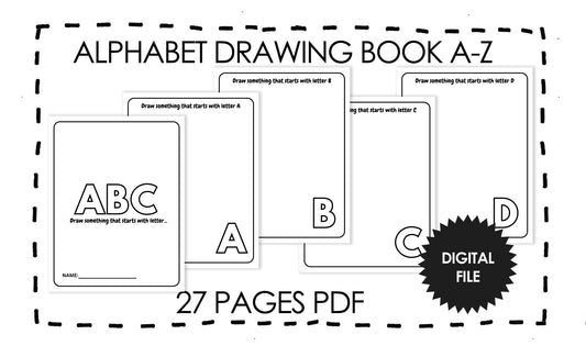 Alphabet Drawing Book A-Z, Alphabet Activities, For Kids and Teachers preview worksheets