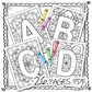 Alphabet Mandala Coloring Pages For Kids preview 1