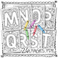 Alphabet Mandala Coloring Pages For Kids preview 2