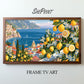 Amalfi Coast Lemons Frame TV Art | Summer Seascape | 3840x2160 pixels JPEG | Digital TV Art | Instant Download