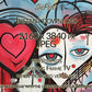 Happy Valentines Day, Vertical Frame TV Art, Raw Art Brut, Outsider Art, close up view on Samsung Frame Tv