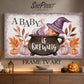 Baby Shower TV Display | "A Baby Is Brewing" Halloween Theme | Digital Download preview in living room