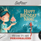 Personalized Birthday Frame TV Art For Kids | Happy Birthday Little Princess preview