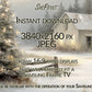 Beige Christmas Scene TV Art | Winter Landscape Painting close up view