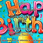 Frame TV Art For Kids | Happy Birthday Colorful Balloons | For Girls and Boys close up view