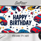 Samsung Frame TV Art For Kids | Happy Birthday Cute Cars Art For Boys preview