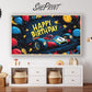 Samsung Frame TV Art For Kids | Happy Birthday Formula 1 Art For Boys preview in kids room