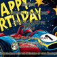 Samsung Frame TV Art For Kids | Happy Birthday Formula 1 Art For Boys close up view