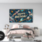 Frame TV Art Galaxy Themed Birthday Party For Kids preview in kids bedroom