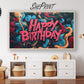 Frame TV Art | Happy Birthday Colorful Abstract Art For Kids preview in kids room