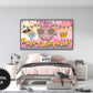 Groovy Disco Birthday Frame TV Art | Girls Birthday Party Backdrop | Digital Download preview in teen room