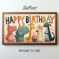Whimsical Animals Birthday Frame TV Art | Kids Party Backdrop Decor | Instant Download preview