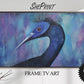 Frame TV Art, Blue Cassowary Bird Art, Digital TV Art, preview on Samsung Frame TV