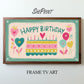 Happy Birthday Frame TV Art | Nordic Folk Pastel Colors preview on Samsung Frame TV screen