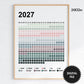2027 Printable Calendar, Wall Art Poster, Large Minimalist Year Planner, Instant Download, 24x32 Inch