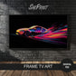 Frame TV Art For Boys | Car In Full Speed Abstract Art preview on wall