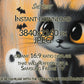 Samsung Frame TV Art For Kids | Cute Halloween Cat Charcoal Drawing close up view