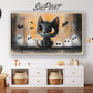 Samsung Frame TV Art For Kids | Cute Halloween Cat Charcoal Drawing preview in kids room