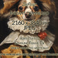 Vertical Frame TV Art | Chocolate White Chihuahua Dressed Up Like A King close up view