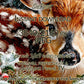 Samsung Frame TV Art Christmas Deer close up view