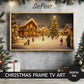 Samsung Frame TV Art Christmas Scene preview with light wood frame