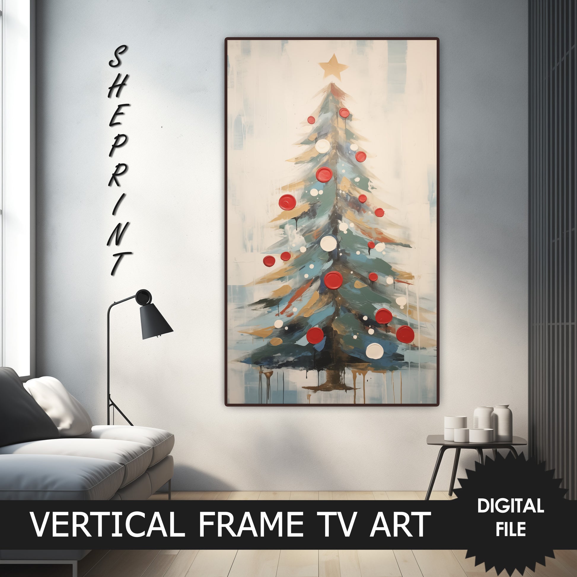 Christmas Tree Vertical Frame TV Art preview
