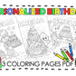 Personalized Birthday Coloring Pages For Kids, Custom Name & Age, Birthday Party Coloring, Kids Printables, 3 Pages PDF Download