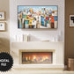 Samsung Frame TV Art Coastal Houses Abstract Art | Cubism Art | 3840x2160 pixels JPEG | Digital TV Art | Instant Download