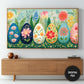 Easter Eggs Frame TV Art | Folk Style | Digital Download preview on screen