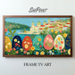 Easter Landscape Frame TV Art | Folk Style | Digital Download preview