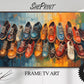 Colorful Shoes Painting Frame TV Art preview on Samsung Frame TV