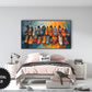 Colorful Shoes Painting, Samsung Frame TV Art preview in teen bedroom