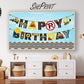 Construction Birthday Party Banner TV Art | For Boys preview on Samsung Frame TV in boys room - version 1