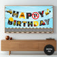 Construction Birthday Party Banner TV Art | For Boys preview on Samsung Frame TV in living room - version 1