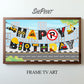Construction Birthday Party Banner TV Art | For Boys preview on Samsung Frame TV - version 2