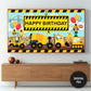 Construction Birthday Theme TV Art For Boys preview on Samsung Frame TV in living room
