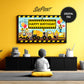 Construction Birthday Theme TV Art For Boys preview on Samsung Frame TV in boys room