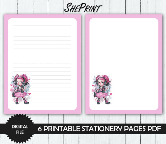 Printable Kids Stationery Letter Size, preview pages 1-2