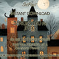 Samsung Frame TV Art, Cute Fall Halloween City close up look