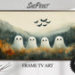 Halloween Frame TV Art | Magical Cute Ghosts In Forest preview