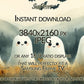 Halloween Frame TV Art | Magical Cute Ghosts In Forest close up view