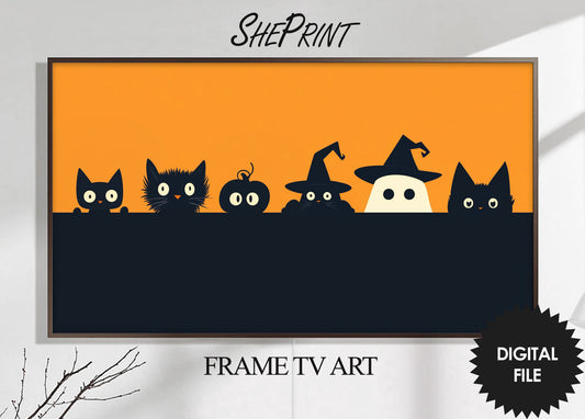 Samsung Frame TV Art For Kids | Cute Halloween Creatures TV Banner preview