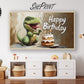 Frame TV Art For Kids | Happy Birthday | Dinosaur Themed Birthday Party preview in kids room