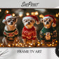 Frame TV Art Funny Dogs Wearing Christmas Sweaters |preview