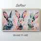 Three Easter Bunnies Abstract TV Art | Instant Digital Download